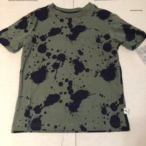 tommy bahama boys paint spatter green/blue short sleeve t-shirt size XS 4